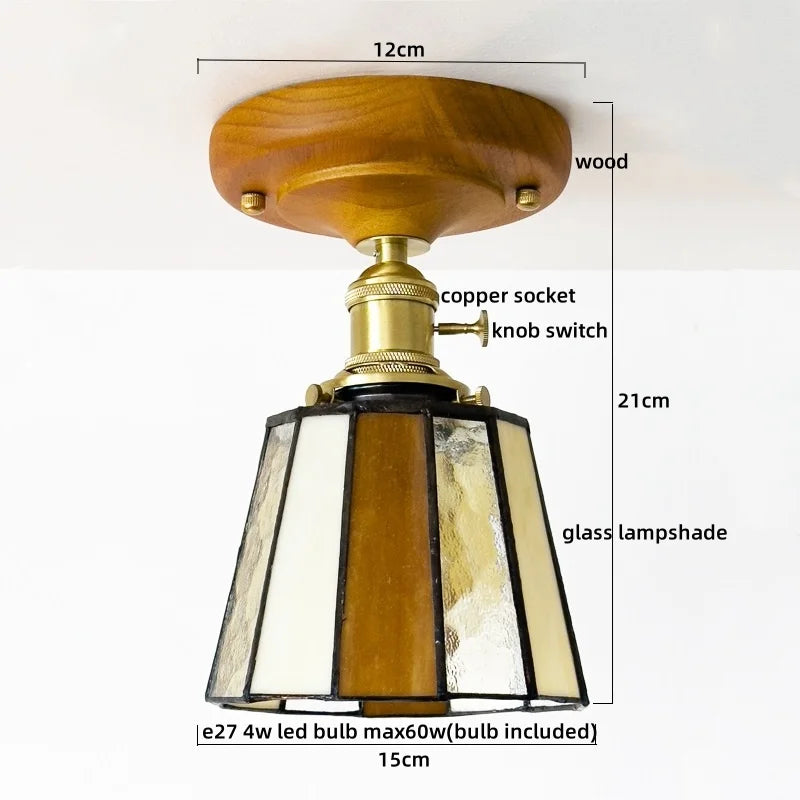 Afralia™ Glass Copper LED Ceiling Lamp Modern Style for Home Decor and Restaurant