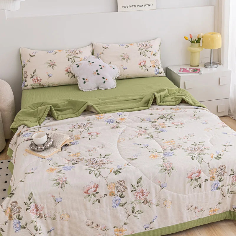 Afralia™ Summer Soybean Fiber Quilt: Cool Air Conditioning Blanket for Home & Office