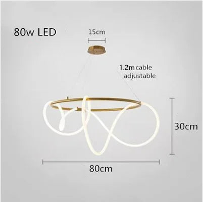 Afralia™ Gold Minimalist LED Pendant Lights for Kitchen Dining Room