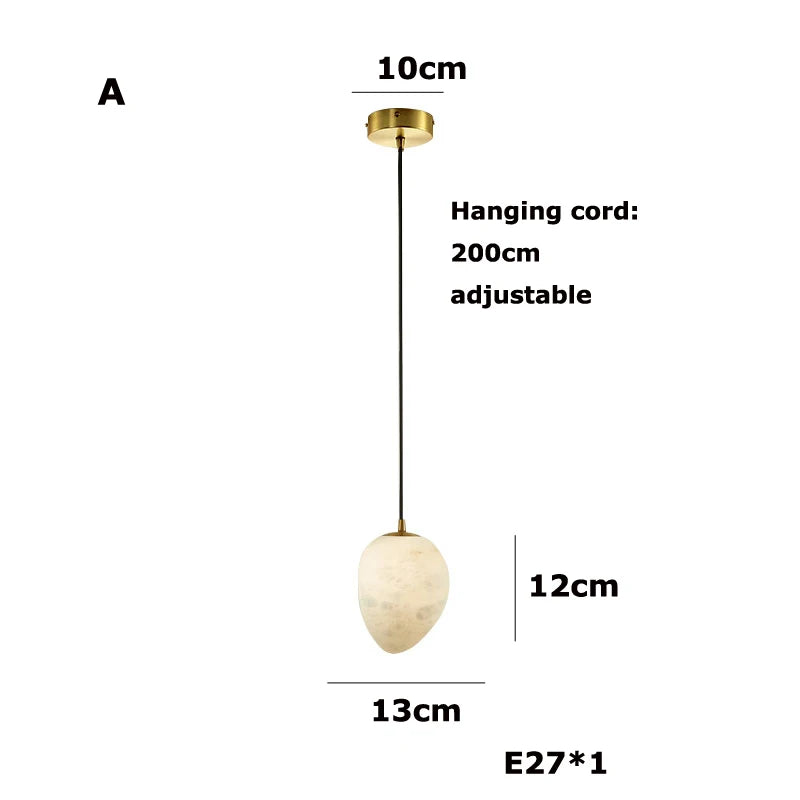 Afralia™ Geometry Marble LED Chandelier for Living Room Kitchen Island