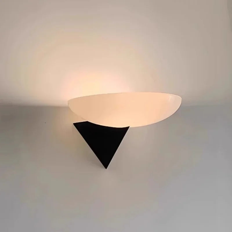 Afralia™ Modern Decor Glass Wall Lamp: Bauhaus Style Orange & White Lampshade