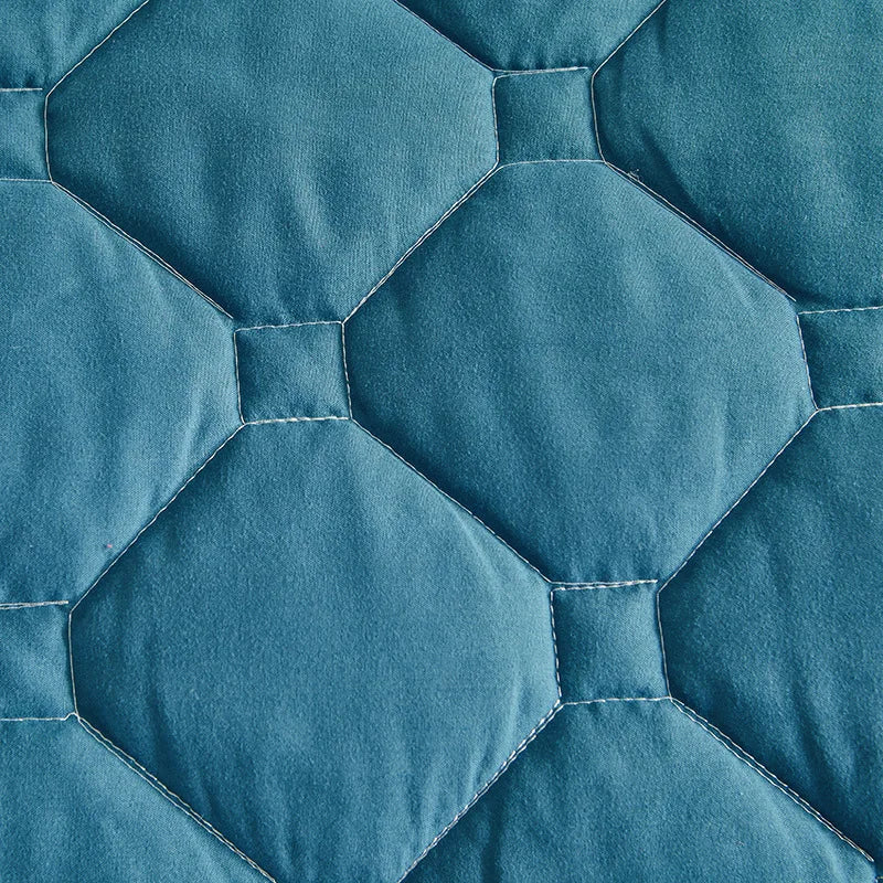 Afralia™ Mixed Color Single Bed Skirt Mattress Cover Quilted Anti-Slip Dustproof Topper