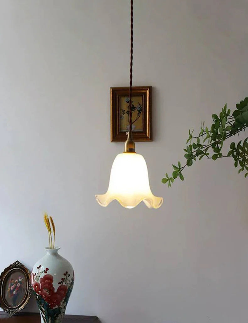 Afralia™ Glass LED Pendant Lamp: Minimalist European Style, Retro Design, Luxury Brass Finish