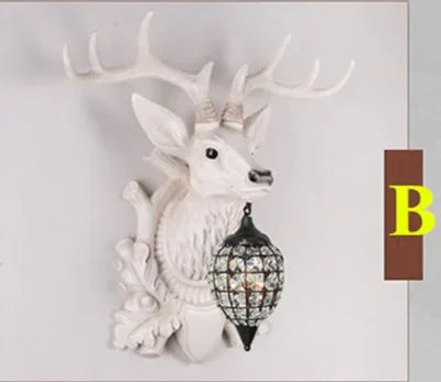 Afralia™ Nordic Deer Antler Wall Lamp for Bedroom Living Room LED Wall Sconce Home Decor