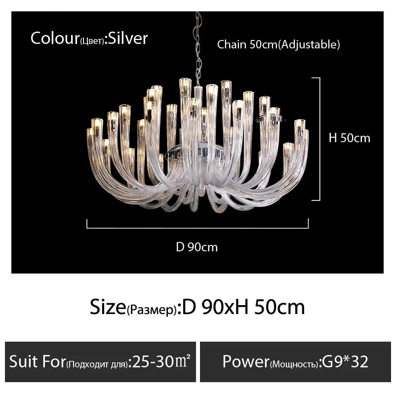 Afralia™ Glass Chandelier LED Hanging Light for Living Room Bedroom Dining Room - 2024 Collection.