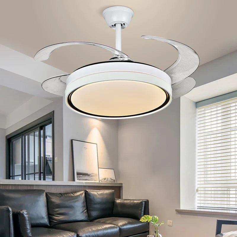 Afralia™ Modern LED Ceiling Fan with Remote Control for Living Room, Bedroom, Dining Room