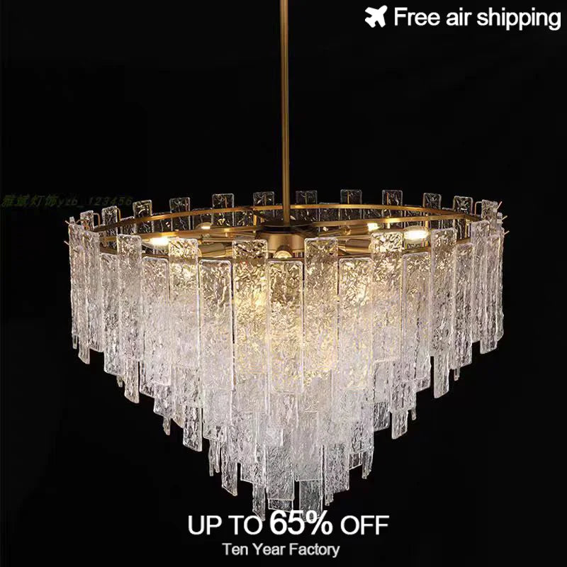 Afralia™ Luxury Glass Chandelier for Dining Room & Kitchen Island