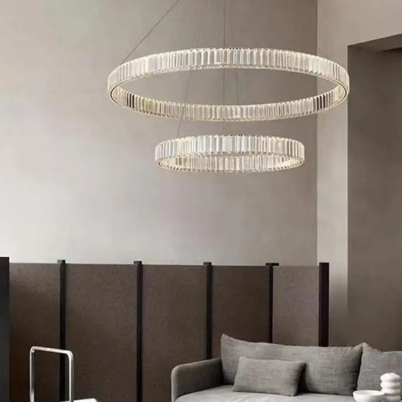 Afralia™ Luxury Gold Steel Crystal Chandelier Pendant Lights - Remote Control Dimmable Fixture