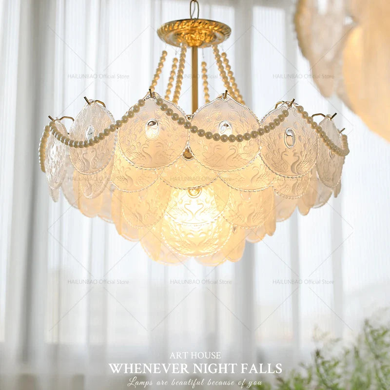 Afralia™ Crystal Chandelier: Modern Chic Pearl Light for Elegant Home Decor