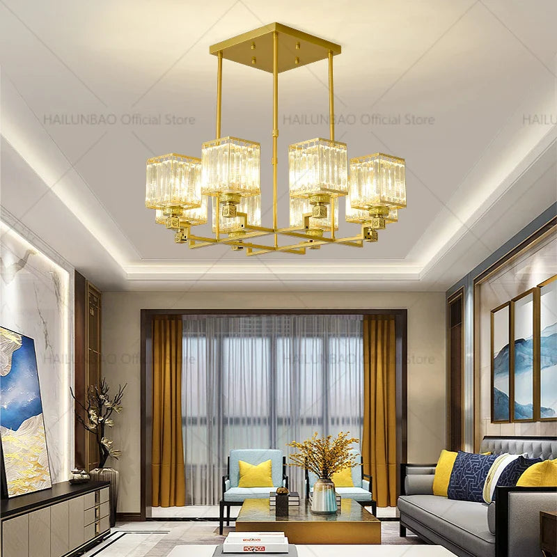 Afralia™ Crystal Chandelier: Modern, Luxe, & Chic for Living Room, Bedroom, Restaurant & Villa