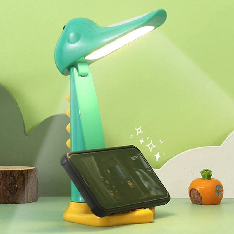 Afralia™ Cute Dinosaur LED Night Light for Kids USB Rechargeable Table Lamp