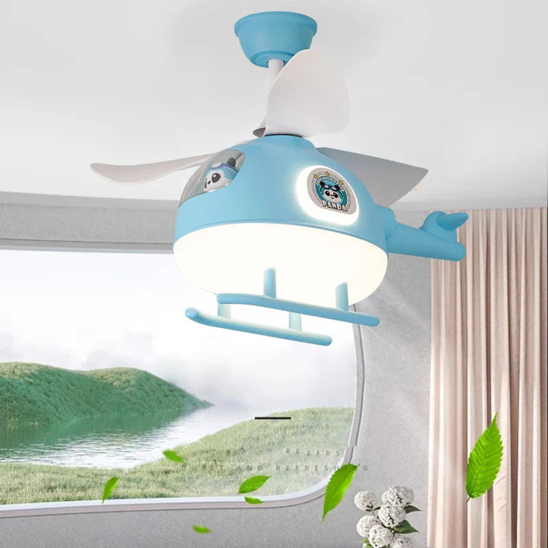 Afralia™ Ceiling Fan Lights with LED, Modern Indoor Lighting for Kids' Bedroom & Dining Room