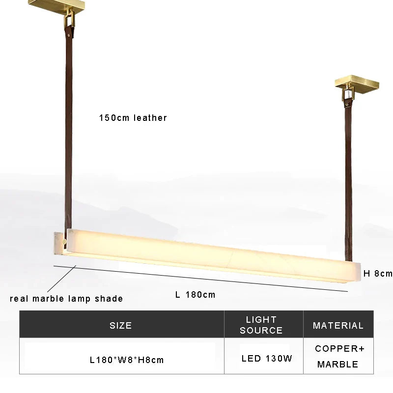 Afralia™ LED Spanish Marble Pendant Light for Living Room Ceiling Decor.