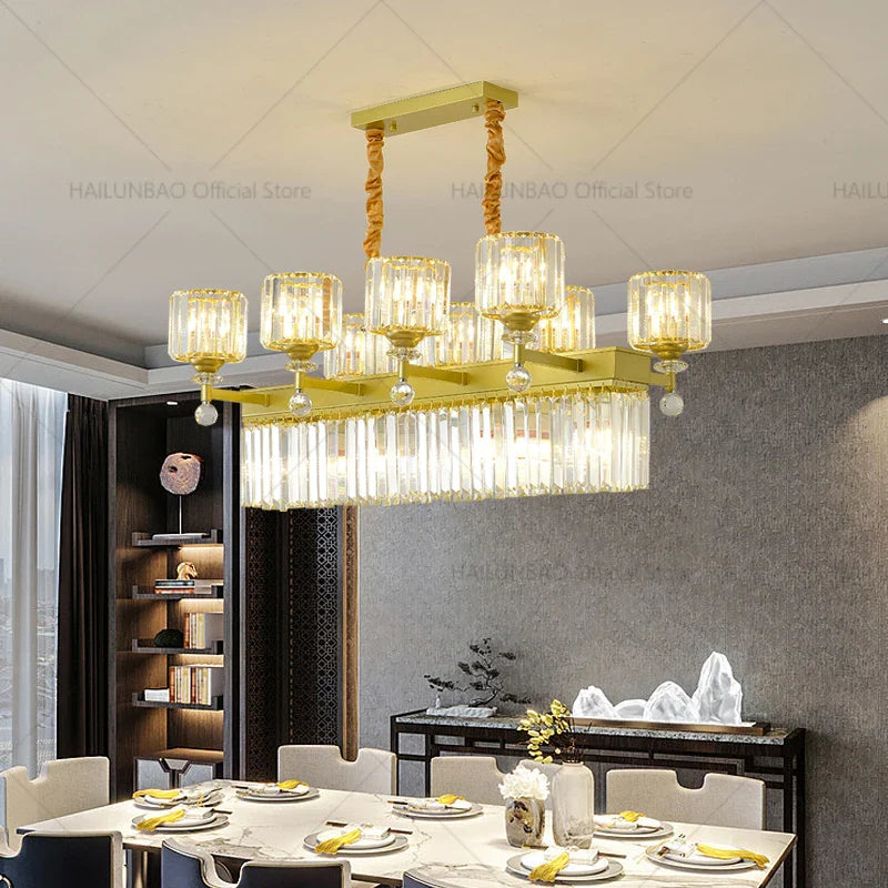 Afralia™ Crystal Chandelier: Elegant Light Luxury Villa Bedroom Living Room Lamp