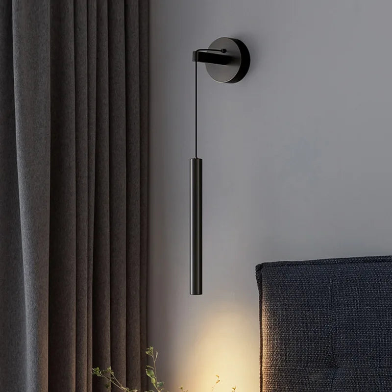 Afralia™ Height-Adjustable Copper LED Wall Lamp: Luxurious Warm Atmosphere for Bedside, Foyer, Hotel