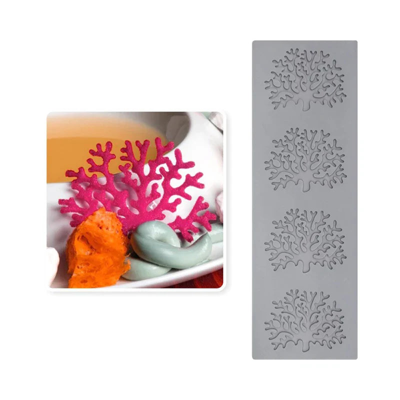Afralia™ Coral Branch Leaf Silicone Mold for Cake Chocolate Baking Decoration