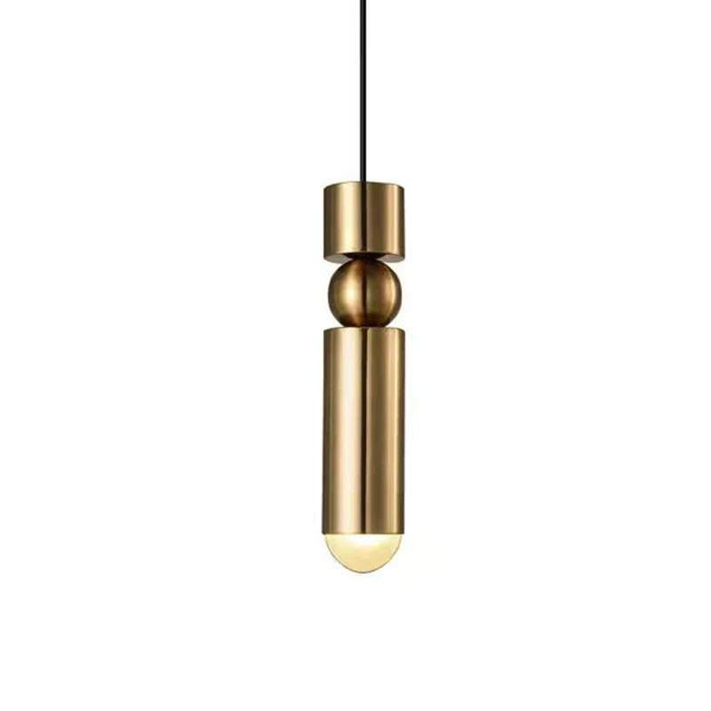 Afralia™ Black Gold LED Tube Pendant Lamp for Home Shop Glass Chandelier