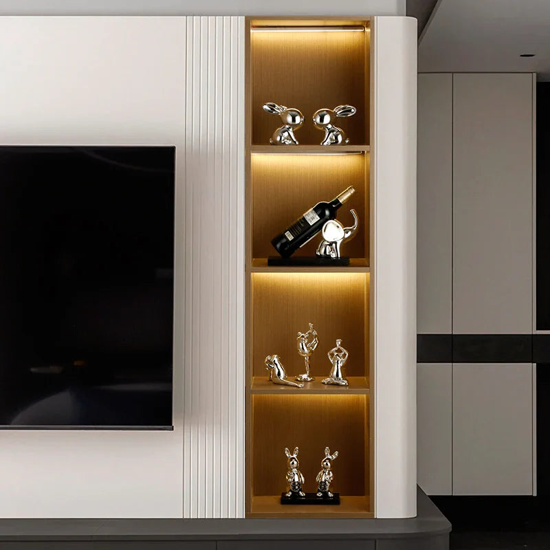 Afralia™ Resin Sculpture Figurines for Stylish Nordic Home Decor