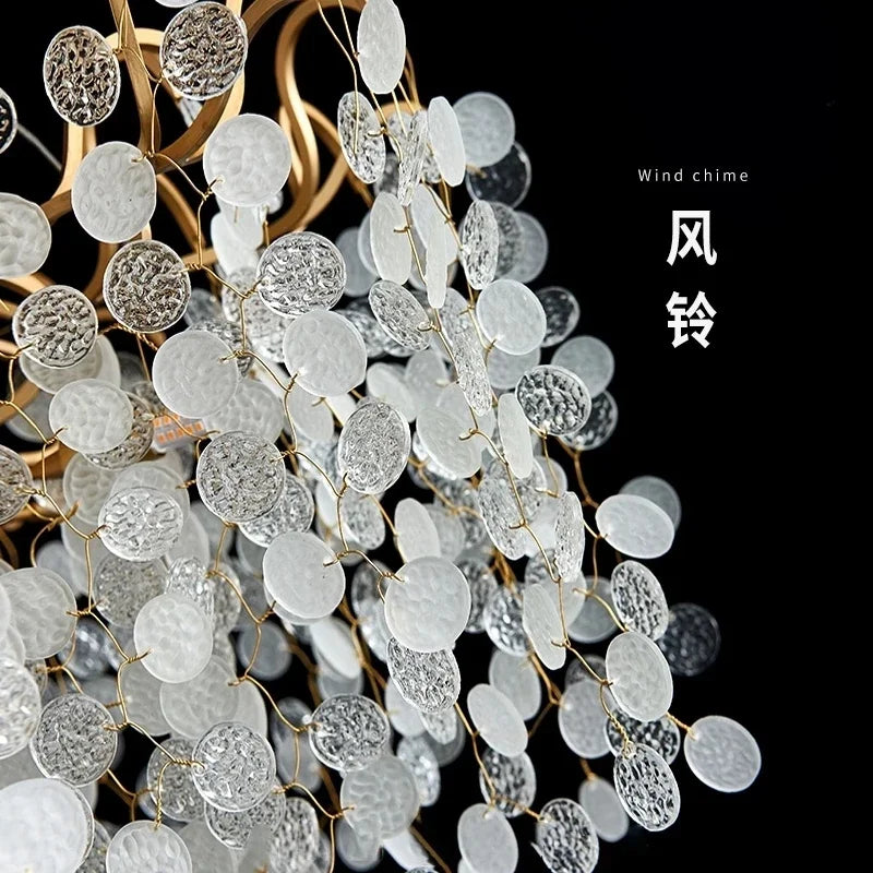 Afralia™ Grapes Crystal Chandelier: Luxury Golden Copper Pendant Light for Living Room Bedroom