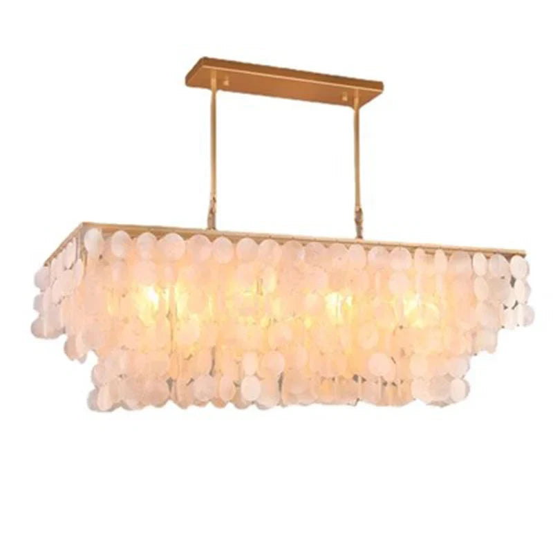 Afralia™ Modern Scandinavian Shell Chandelier for Dining & Living Room