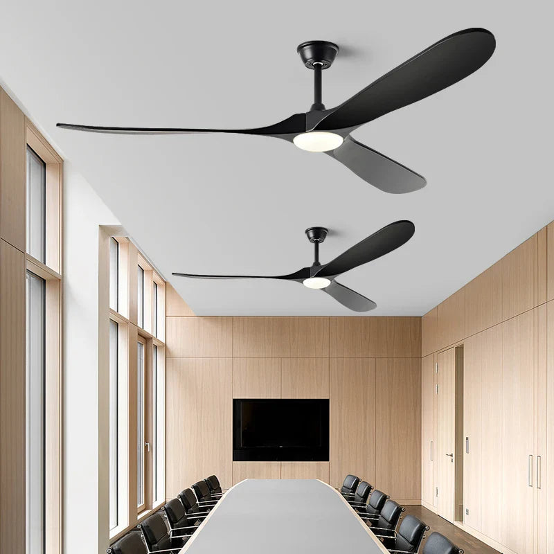 Afralia™ Wooden Ceiling Fan with LED Light and Control - Ideal for Bedroom, Living Room, Office