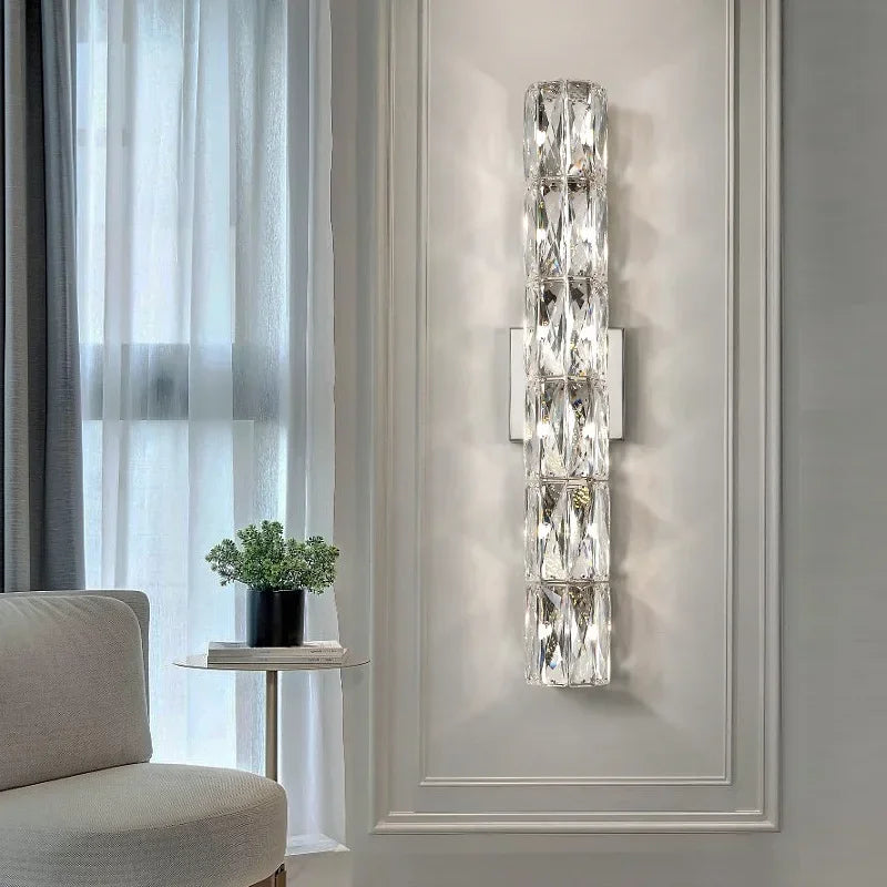 Afralia™ Luxury Crystal Wall Light for Living Room & Bedroom, Hotel Villa Corridor Bracket Light