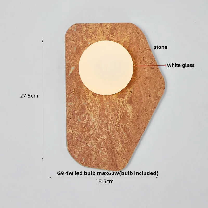 Afralia™ Marble LED Wall Sconce White Glass Modern Wall Light