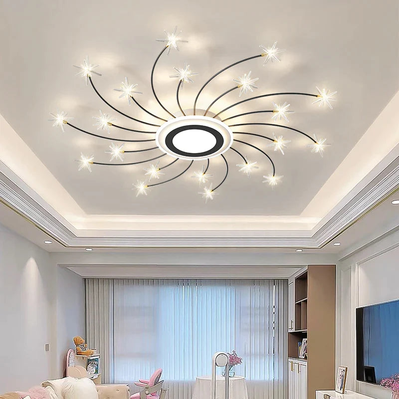 Afralia™ Starry Sky Ceiling Light: Modern Atmosphere for Living Room, Bedroom, and Dining Area