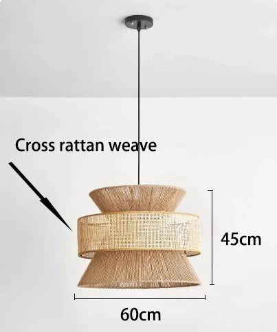 Afralia™ Vintage Style Handmade Hemp Rope Pendant Light for Dining Room Hotel Tables