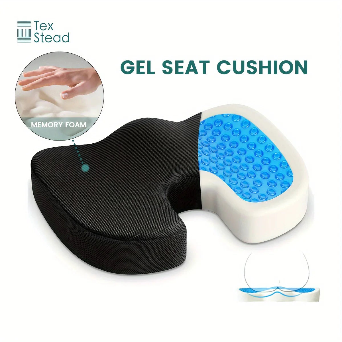 Gel Seat Cushion for Hemorrhoids Relief by Afralia™