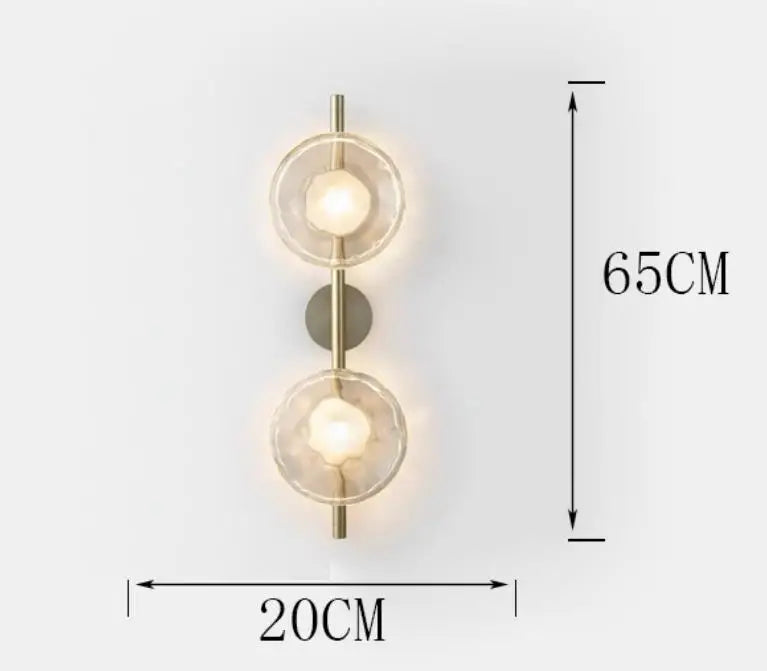 Afralia™ LED Glass Wall Sconce for Living Room Background Lighting