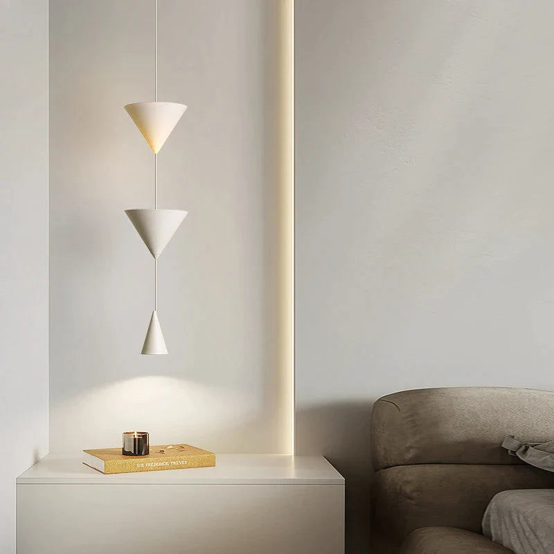 Afralia™ Minimalist Conical Pendant Light for Bedside, Restaurant, and Bar Counter