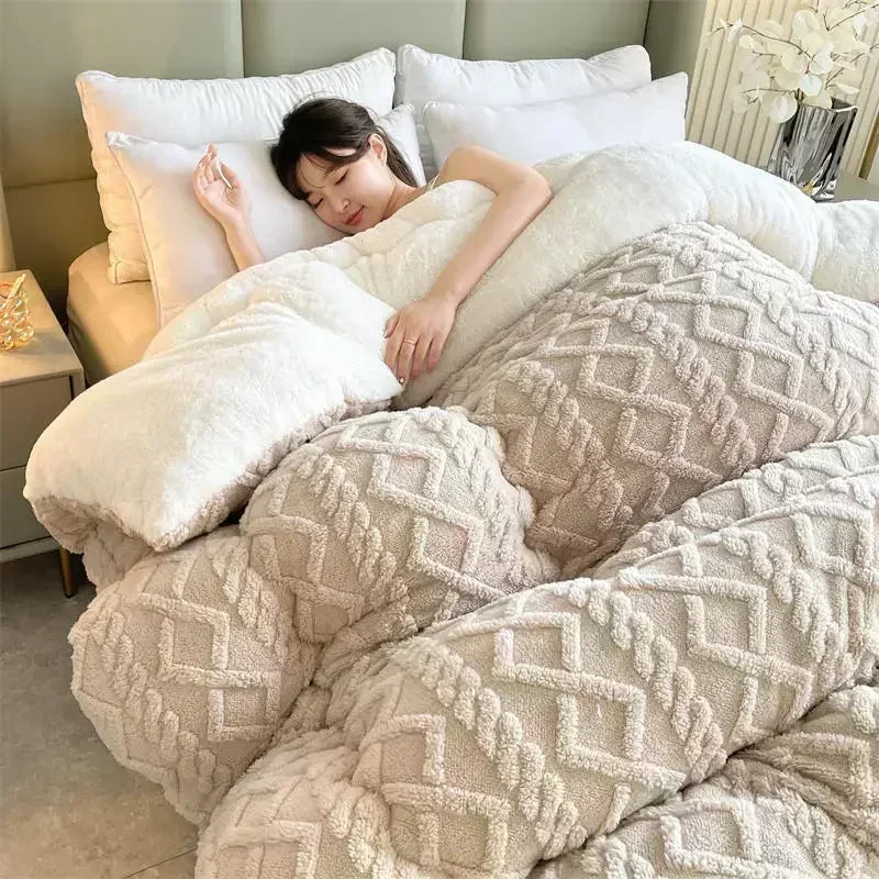Afralia™ Super Thick Lamb Cashmere Weighted Blanket for Ultimate Winter Comfort