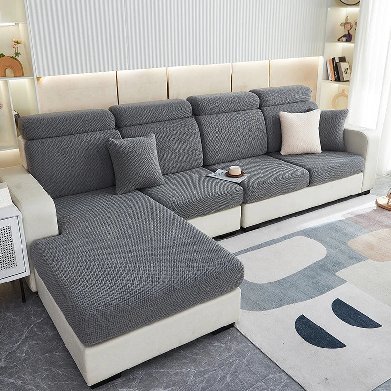 Afralia™ Jacquard Velvet Sofa Cover - Polar Fleece Stretch Slipcovers