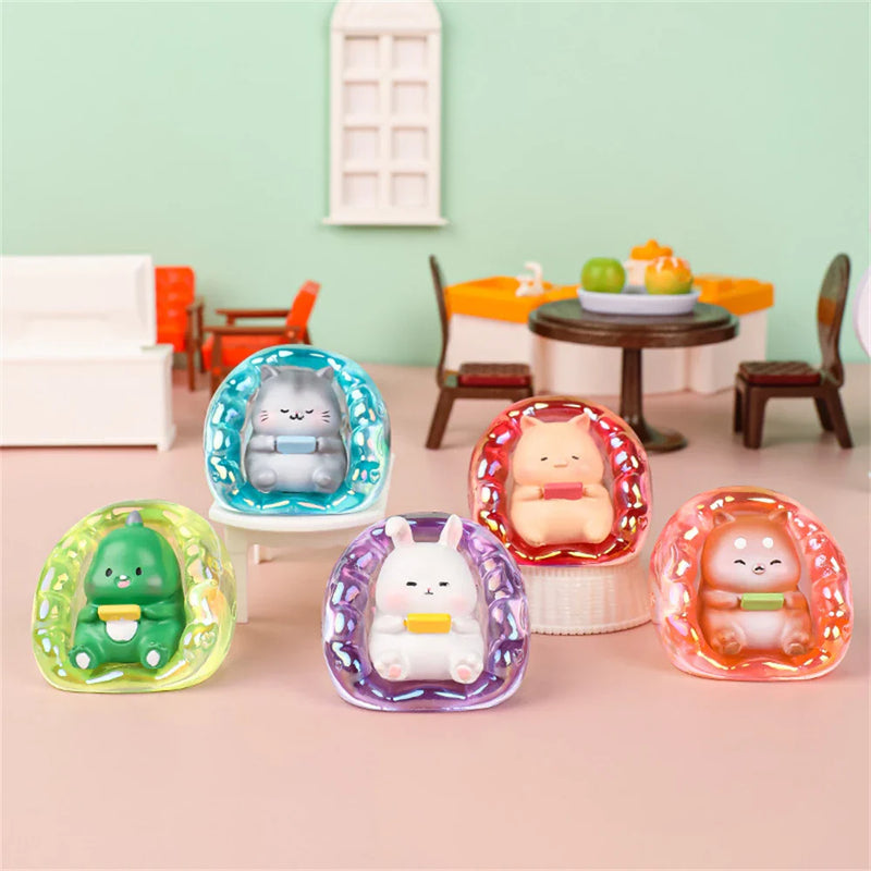 Afralia™ Pig Rabbit Sofa Resin Decoration Miniatures Landscape Figurines