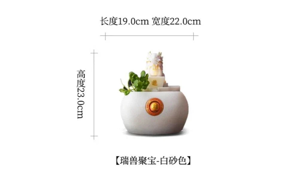 Afralia™ Wealth Attractor: Pixiu Flowing Water Fountain for Desktop Treasure Décor