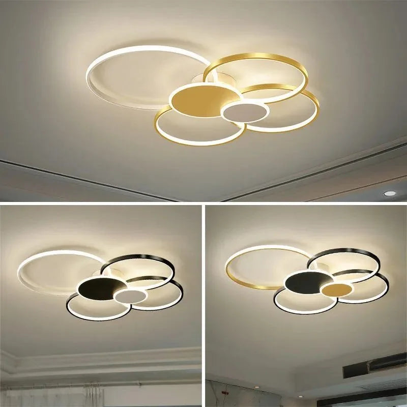 Afralia™ Modern LED Ceiling Chandelier for Home Indoor Lighting Fixtures