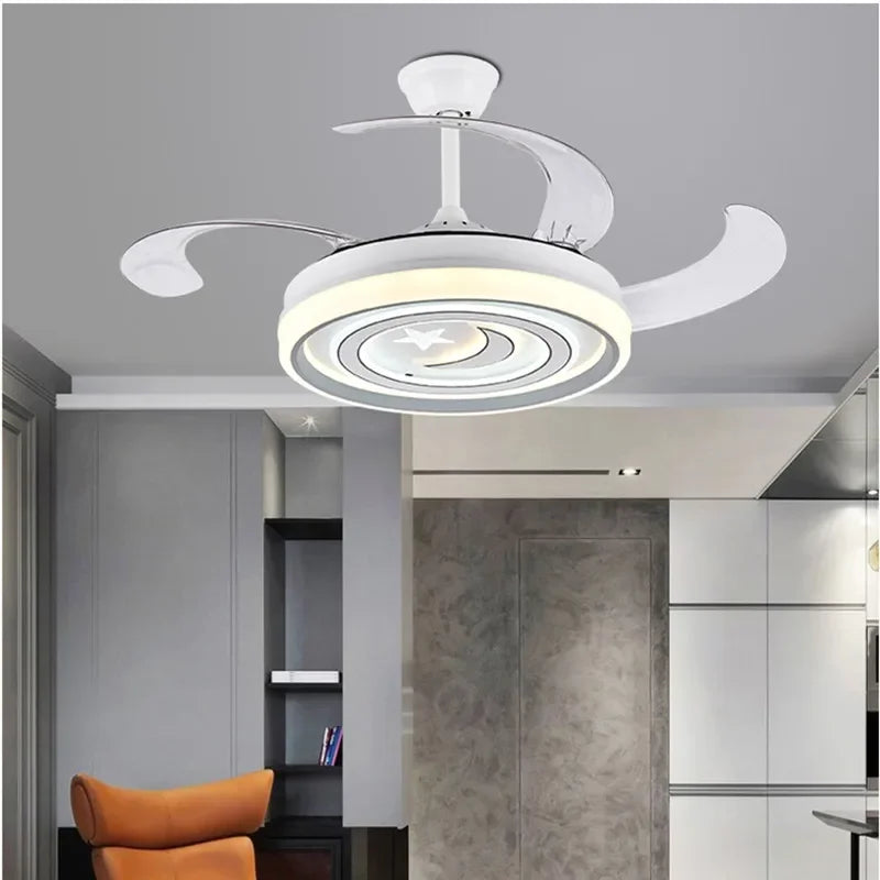 Afralia™ Smart Ceiling Fan Light with Remote Control & Silent Design