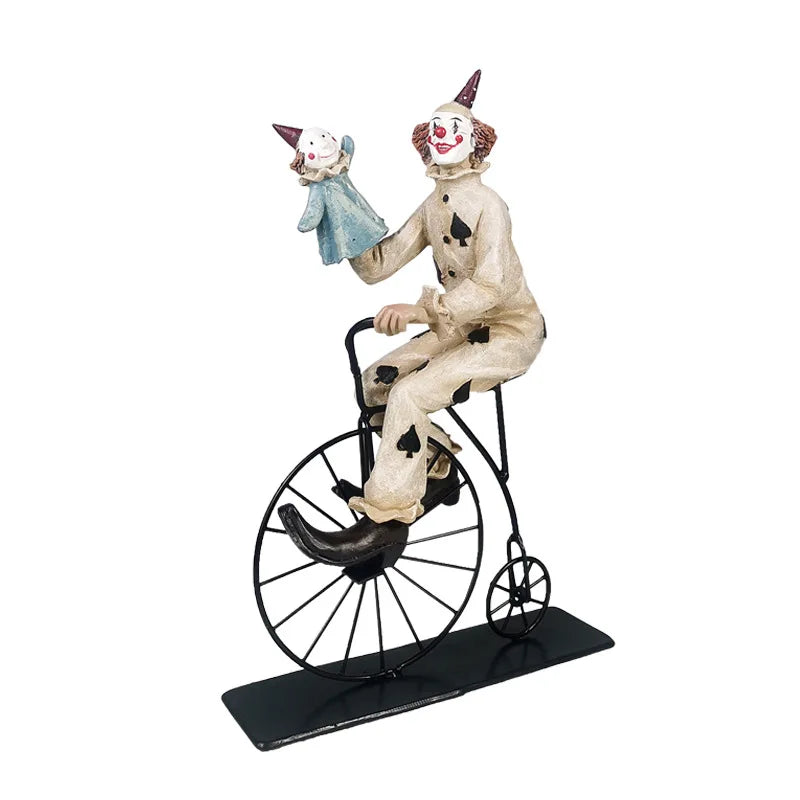 Afralia™ Circus Clown Joker Figurine: Cheerful Buffoon Doll for Home Office Decor