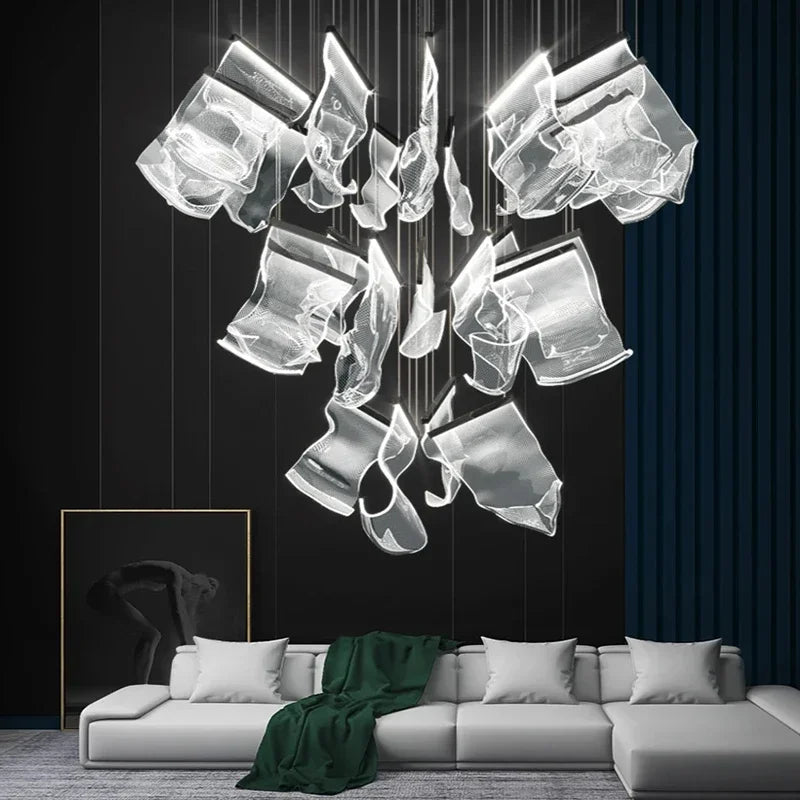 Afralia™ Modern LED Chandeliers for Home Decor & Villa, Living Dining Room Pendant Lights