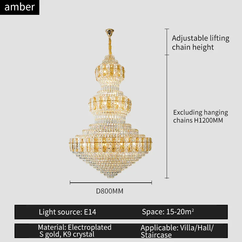 Afralia™ Crystal Duplex Headlight in Luxury European Style for Living Room & Hotel Lobby