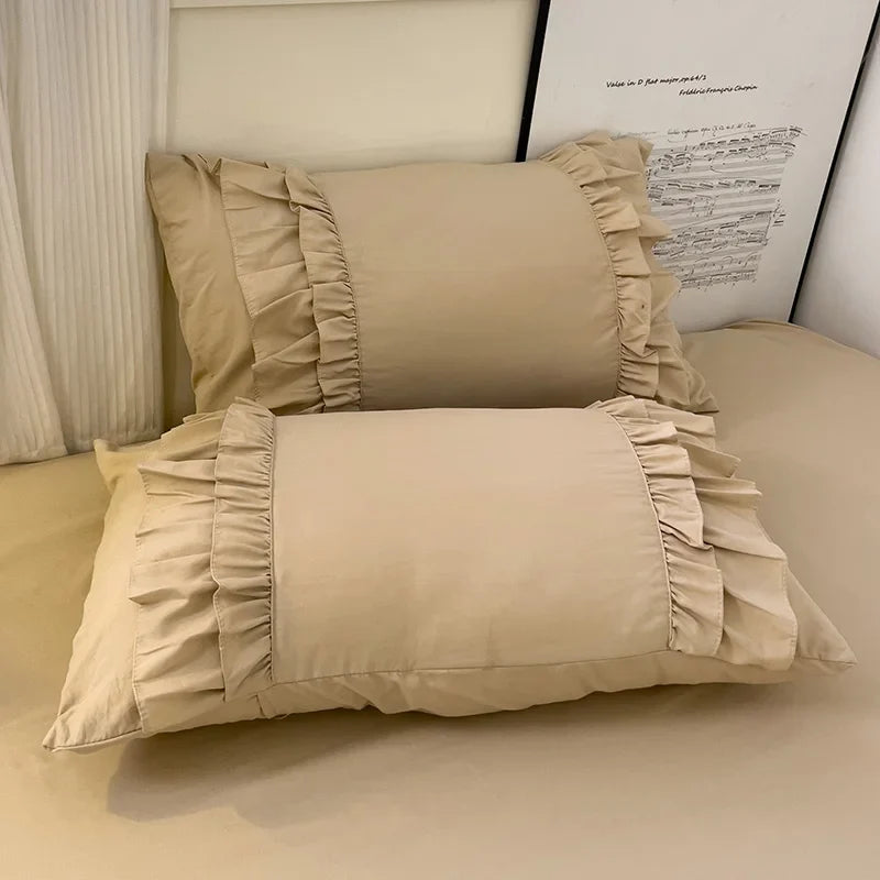 Afralia™ Lace Patchwork Duvet Cover Set, Soft Microfiber, Full Queen Size Bed Linen Pillowcase