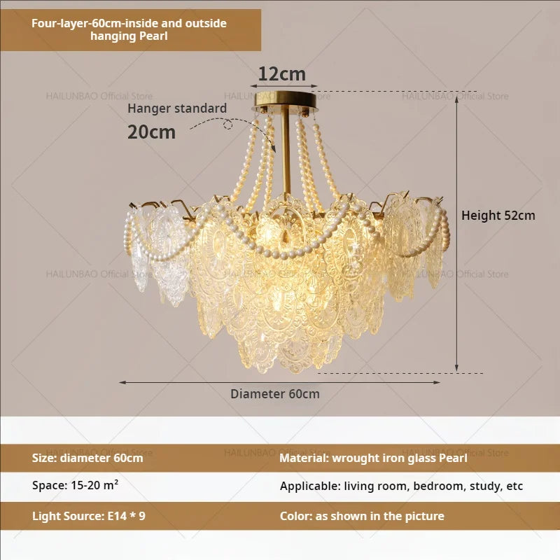 Afralia™ Cream Crystal Chandelier: French Light Luxury for Living Room, Bedroom, Dining Room