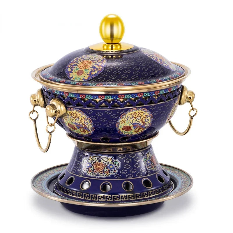 Afralia™ Small Copper Hot Pot: Fast Heat, Single Serving, Traditional Style