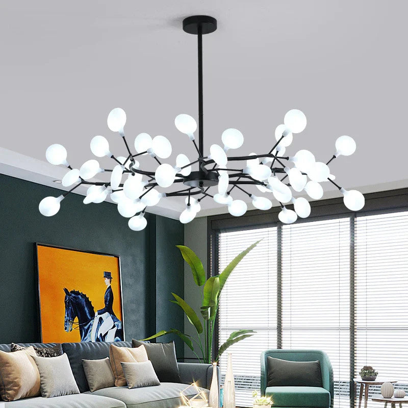 Afralia™ LED Firefly Chandelier: Modern Nordic Ceiling Lights for Luxury Home Decor