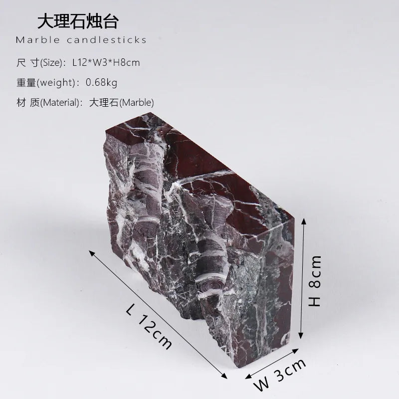 Afralia™ Travertine Stone Marble Candle Holder for Elegant Table Centerpiece