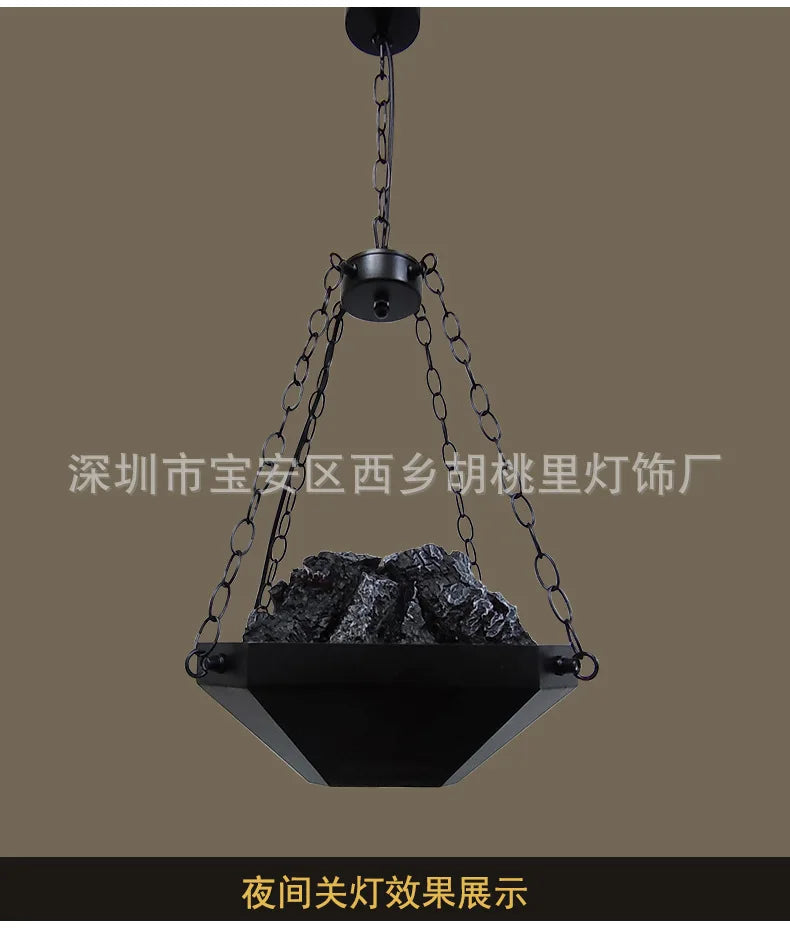 Afralia™ Industrial Pendant Light: Retro American Style Chandelier for Dining Room and Restaurant