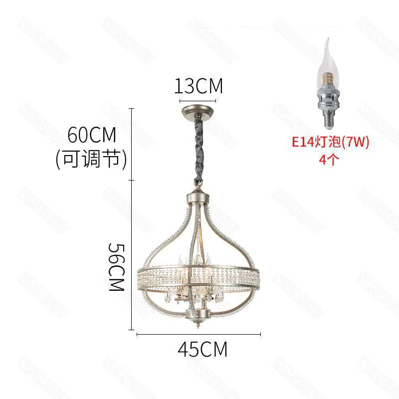 Afralia™ Crystal Chandelier: Elegant France Chrome Pendent Lamp for Living Room, Dining Room, Bedroom
