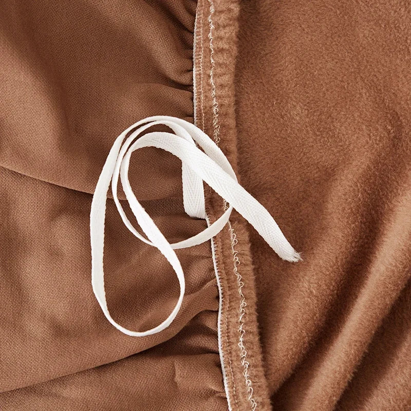 Afralia™ Solid Color Elastic Thicken Sofa Cover - Soft Stretch Spandex Slipcover