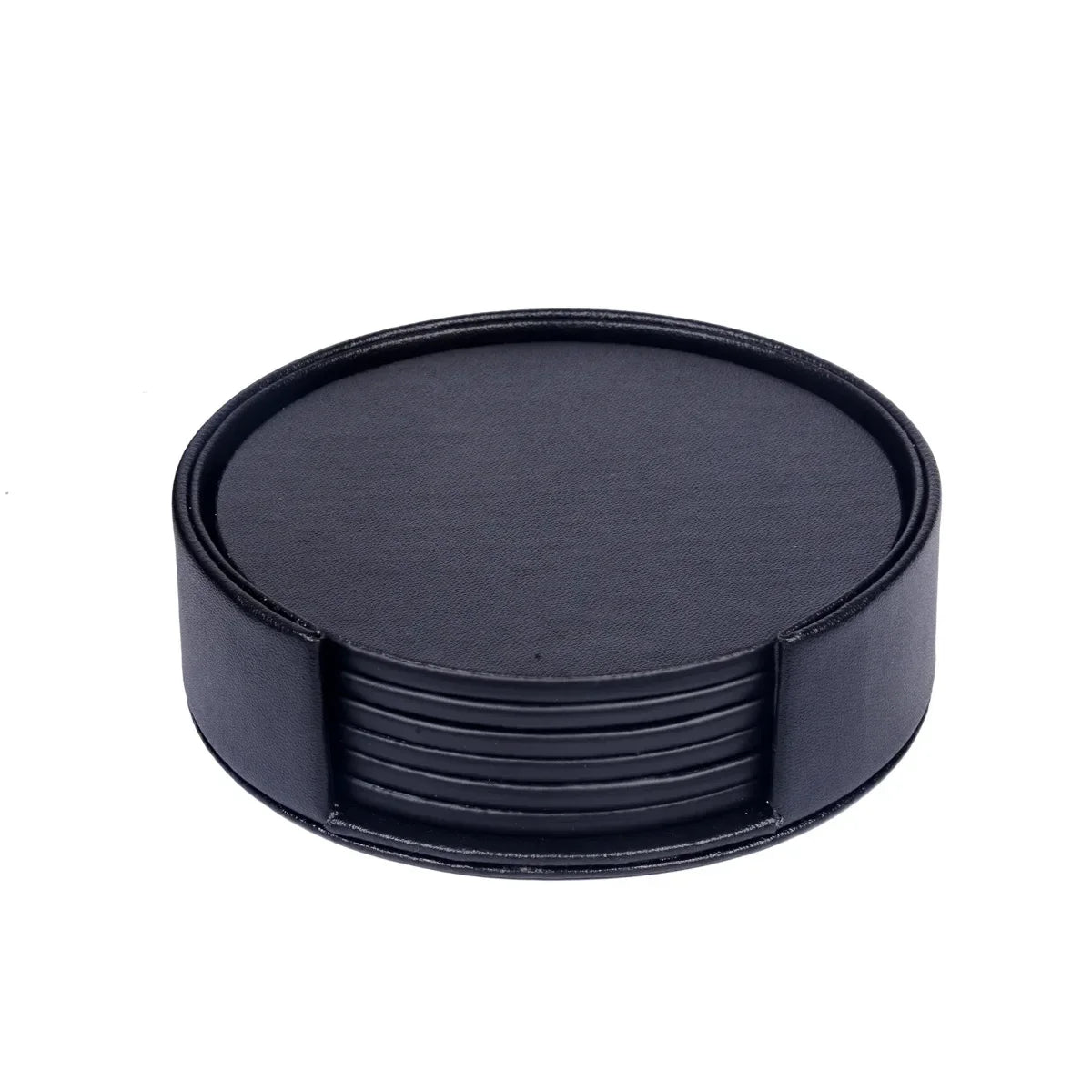 Afralia™ Marble Coaster Set: 6PCS PU Leather Drink Cup Mat Placemats